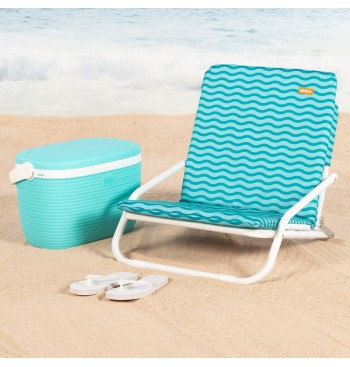 Cadeira de praia dobrável e leve 46x60x50 cm 2