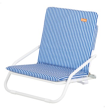 Cadeira de praia leve às riscas com pega 46x60x50 cm