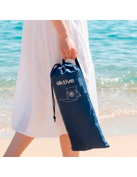 Esteira de praia com encosto amovível e estampado