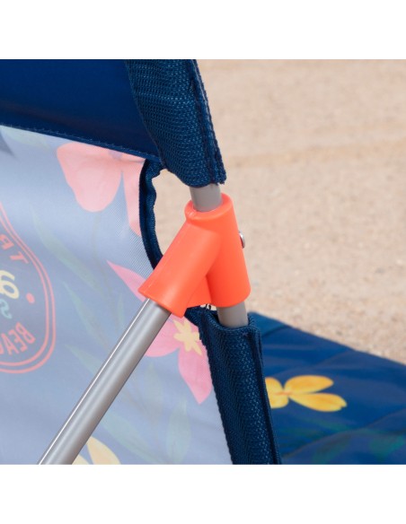 Esteira de praia com encosto amovível e estampado