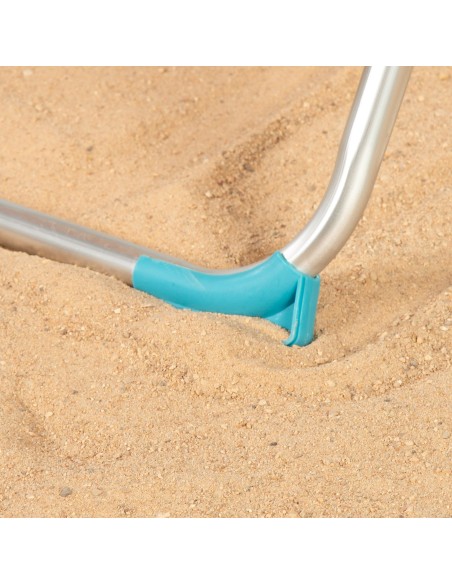Pack de 2 cadeiras de praia multiposições 48x60x90 cm com riscas coloridas