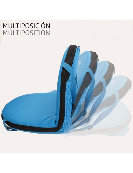 Pack de 2 cadeiras de campismo dobráveis 41x40x33 cm com encosto ajustável