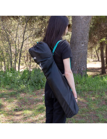 Pack de 2 cadeiras de campismo dobráveis pretas 50x47x74 cm com porta-copos
