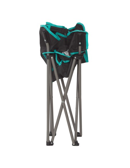 Pack de 2 cadeiras de campismo dobráveis pretas 50x47x74 cm com porta-copos