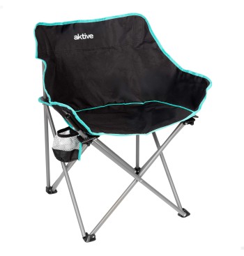 Pack de 2 cadeiras de campismo dobráveis pretas 50x47x74... 2