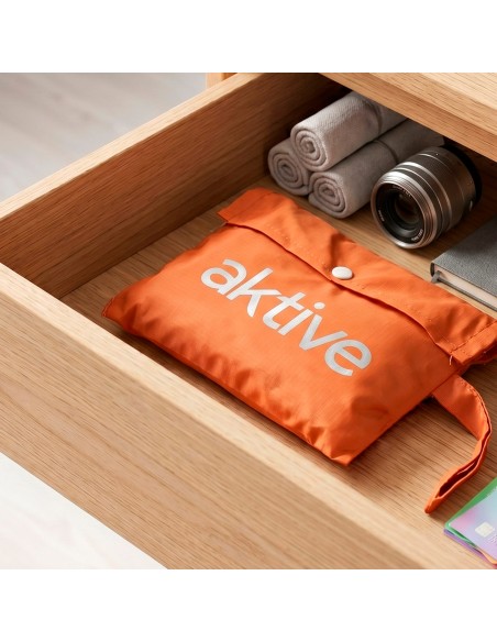 Bolsa de praia dobrável em rede 45x30x45 cm laranja