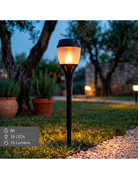 Luz solar LED de jardim com estaca
