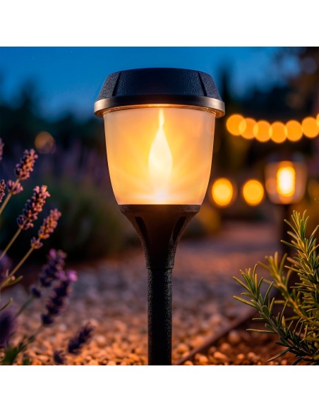 Luz solar LED de jardim com estaca