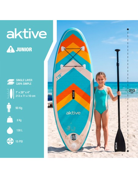Tabla paddle surf hinchable iniciación con mochila, hinchador y remo