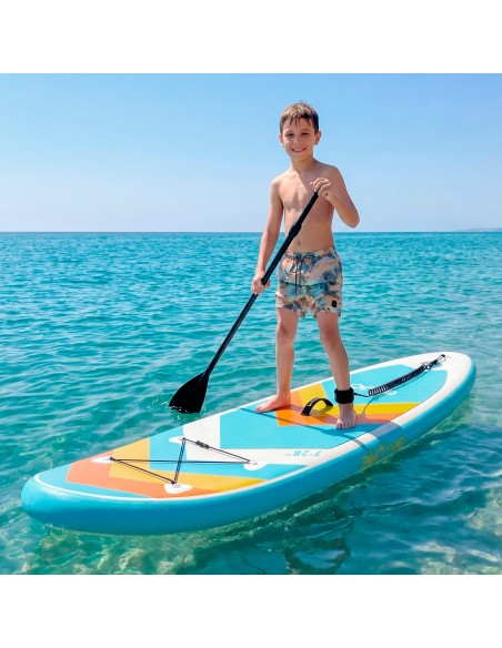 Tabla paddle surf hinchable iniciación con mochila, hinchador y remo