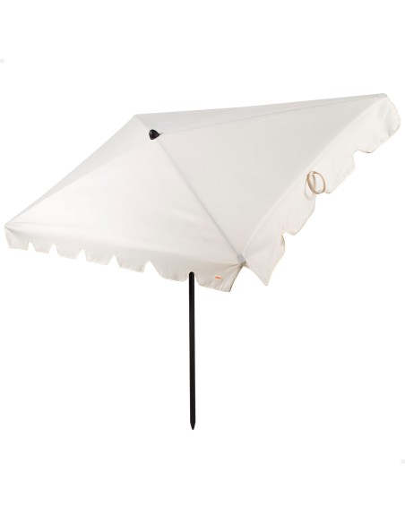 Guarda-sol retangular basculante 200x125 cm cor creme