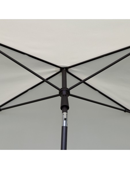 Guarda-sol retangular basculante 200x125 cm cor creme