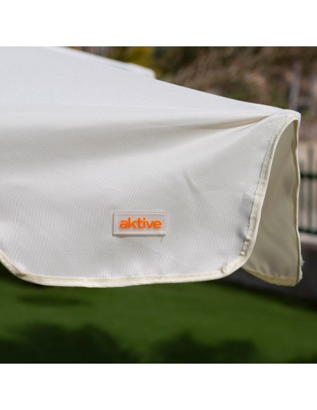 Guarda-sol retangular basculante 200x125 cm cor creme
