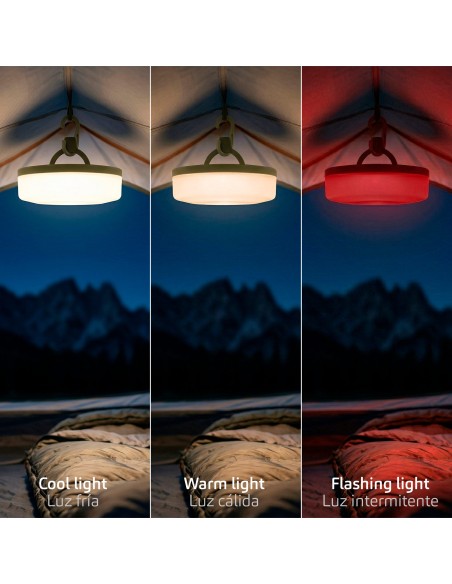 Lâmpada de LED para camping e guirlanda de 10 metros com 200 lúmens