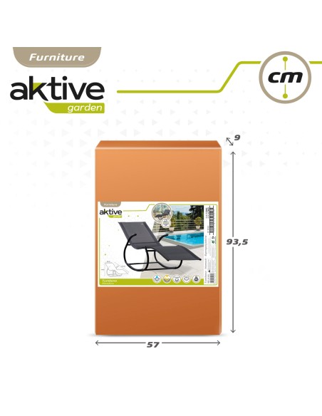 Espreguiçadeira com balanço para jardim antracite com almofada