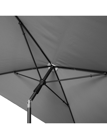 Guarda-sol retangular 180x145 cm cinza