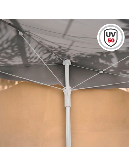 Parasol terraza rectangular 160x100 cm gris