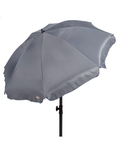 Guarda-sol de praia 200 cm cinza escuro