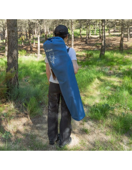 Silla camping multiposición 54x80x103 cm azul