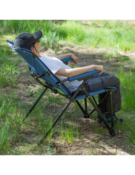 Silla camping multiposición 54x80x103 cm azul