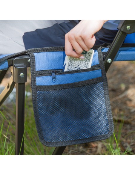 Silla camping multiposición 54x80x103 cm azul