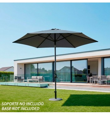 Guarda-sol hexagonal Ø300 cm cor antracite bastão em... 2