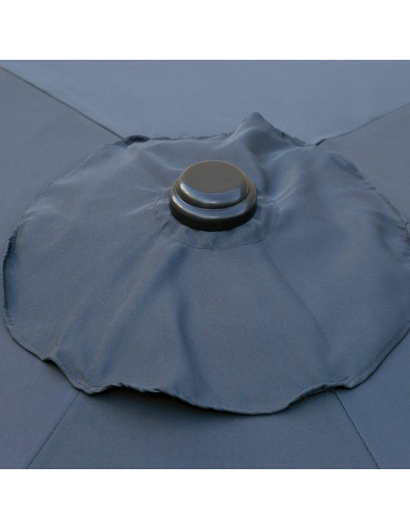 Guarda-sol hexagonal Ø300 cm cor antracite bastão em alumínio