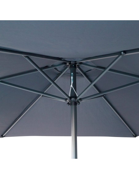 Guarda-sol hexagonal Ø300 cm cor antracite bastão em alumínio