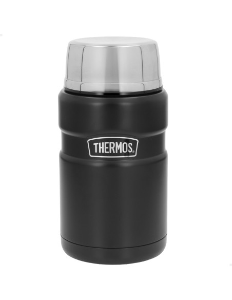 Garrafa térmica para alimentos Thermos 710 ml em aço inoxidável preto