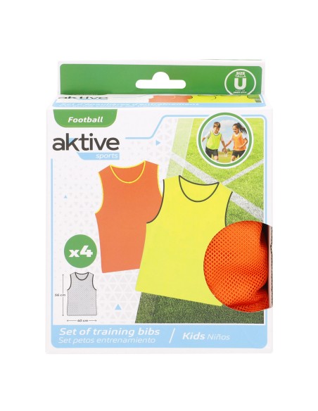 Conjunto de 4 babadores de treinamento infantil, tamanho U, cores fluorescentes