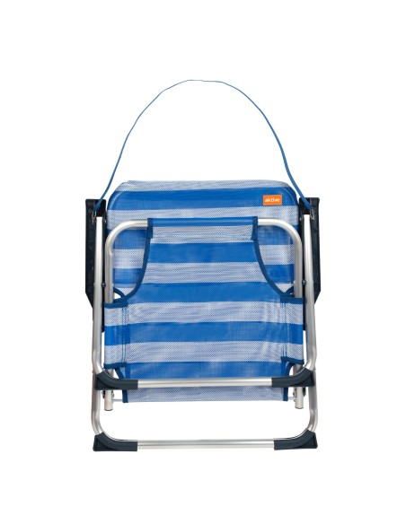 Cadeira de praia baixa fixa 44x40x72 cm riscas de marinheiro
