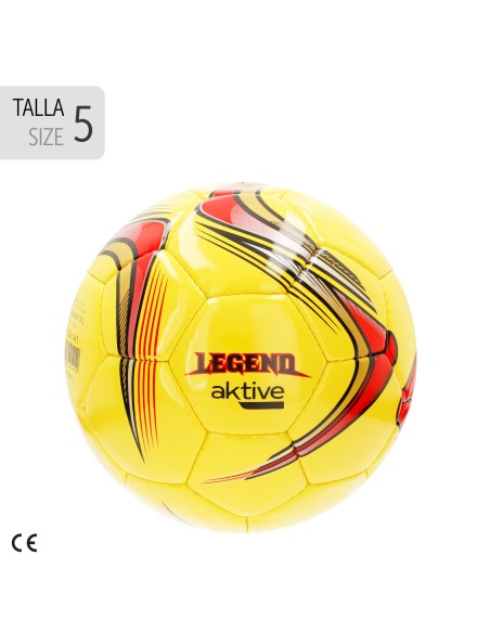 Bola de futebol de couro sintético tamanho 5 com costuras reforçadas