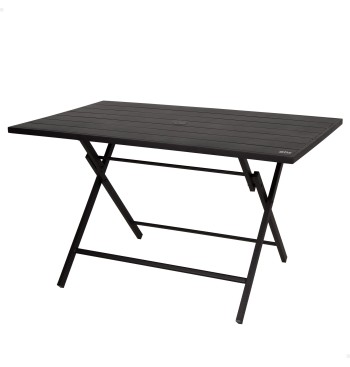Mesa de jardim dobrável com furo para guarda-chuva...