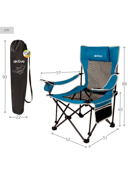 Espreguiçadeira de camping dobrável