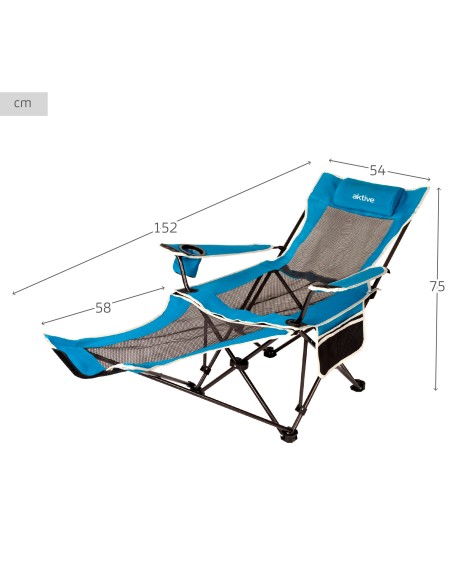Espreguiçadeira de camping dobrável
