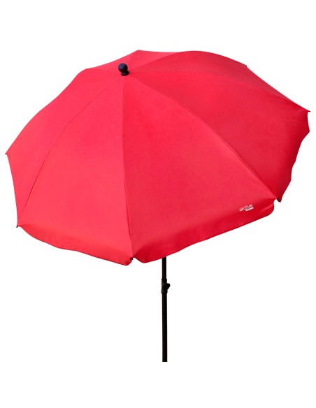 Guarda-sol de jardim basculante 240 cm UV30 vermelho