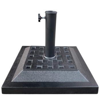 Suporte quadrado para guarda-sol de jardim em poliresina...