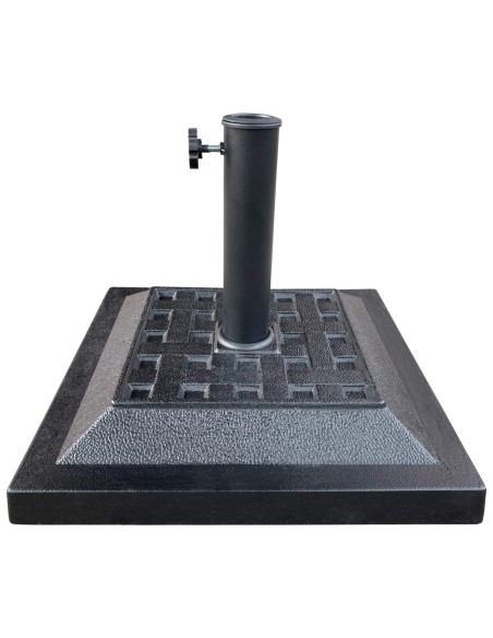 Suporte quadrado para guarda-sol de jardim em poliresina Ø38-48 mm