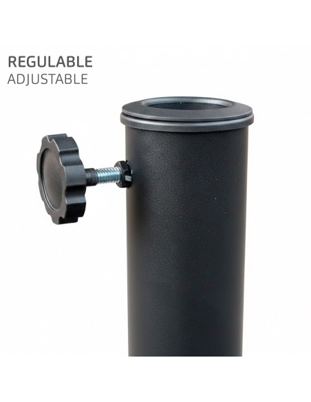 Suporte quadrado para guarda-sol de jardim em poliresina Ø38-48 mm
