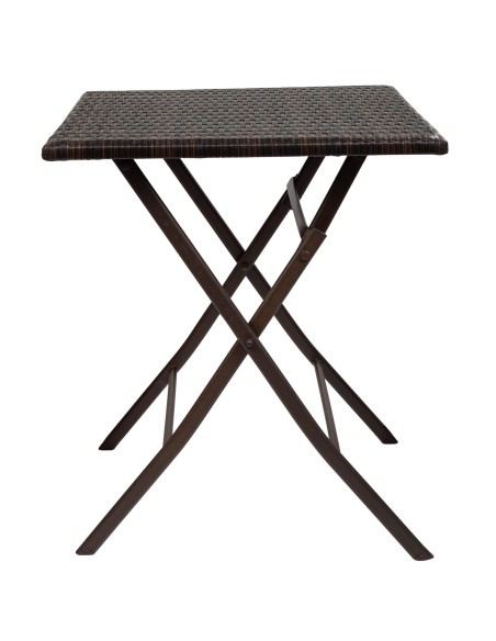 Conjunto de mesa e 2 cadeiras de jardim em rotim