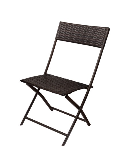 Conjunto de mesa e 2 cadeiras de jardim em rotim