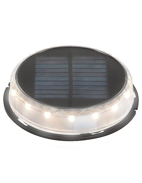 Conjunto de 2 balizas solares LED brancas com estaca de jardim