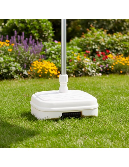 Base branca quadrada para guarda-sol Ø33-48 mm