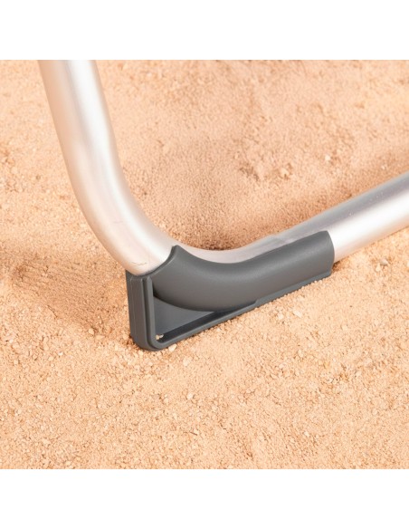 Conjunto de 2 cadeiras de praia multiposições 48x60x90 cm vermelhas com almofada