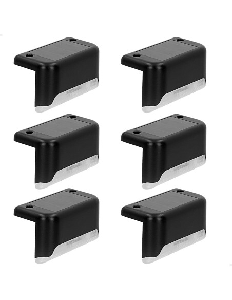 Pacote de 6 holofotes solares LED de luz quente para áreas externas, para escadas e corrimãos Aktive