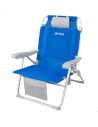 Cadeira de praia XXL multiposições 55x66x85 cm azul