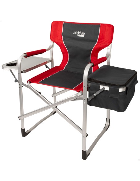 Cadeira de camping do diretor com mesa e saco térmico