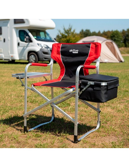 Cadeira de camping do diretor com mesa e saco térmico
