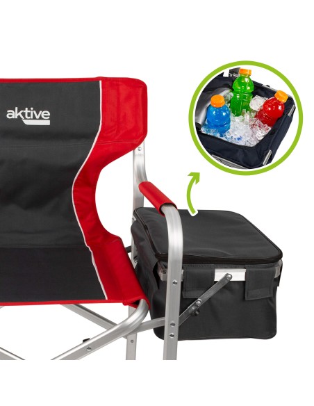 Cadeira de camping do diretor com mesa e saco térmico