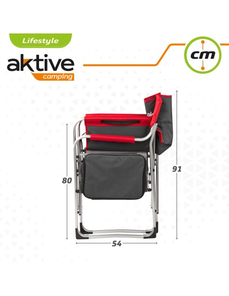 Cadeira de camping do diretor com mesa e saco térmico
